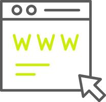 Web Page Line Two Color Icon vector