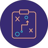 Planning Line Two Color Circle Icon vector