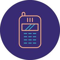 Telephone Line Two Color Circle Icon vector