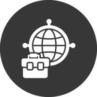 International Business Glyph Inverted Icon vector