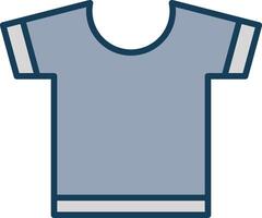 T Shirt Line Filled Grey Icon vector