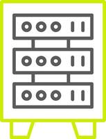 Server Rack Line Two Color Icon vector