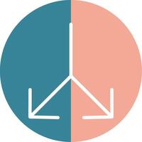 Split Glyph Two Color Icon vector