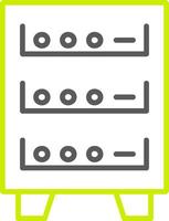 Server Cabinet Line Two Color Icon vector