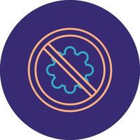 Safety Line Two Color Circle Icon vector