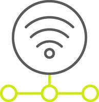 Internet Connection Line Two Color Icon vector