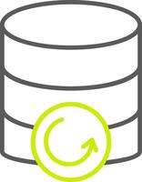 Database Backup Line Two Color Icon vector