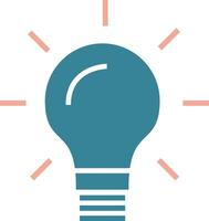 Idea Bulb Glyph Two Color Icon vector