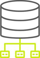 Database Architecture Line Two Color Icon vector