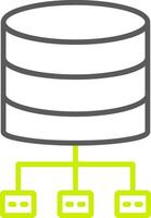 Database Architecture Line Two Color Icon vector