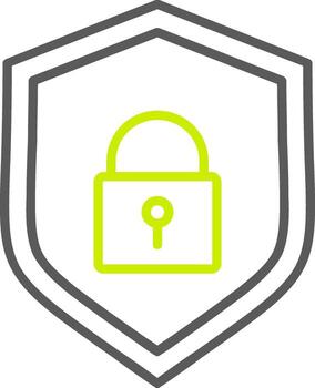 Database Protection Line Two Color Icon vector