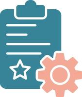 Quality Control Glyph Two Color Icon vector