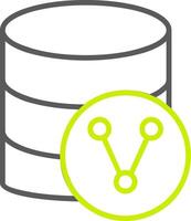 Database Sharing Line Two Color Icon vector