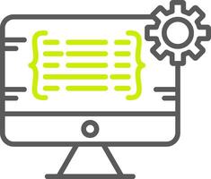 Programming Line Two Color Icon vector