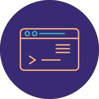 Command Line Two Color Circle Line Two Color Circle Icon vector