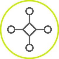 Connect Line Two Color Icon vector
