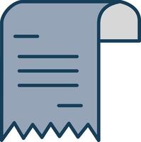 Receipt Line Filled Grey Icon vector