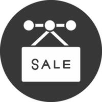 Sale Glyph Inverted Icon vector