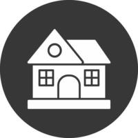 House Glyph Inverted Icon vector