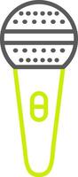 Mic Line Two Color Icon vector