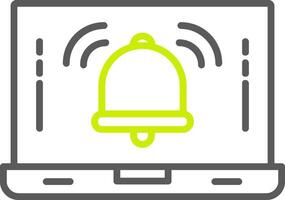 línea de notificación icono de dos colores vector