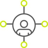 Networking Line Two Color Icon vector