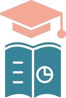 Learning Analytics Glyph Two Color Icon vector