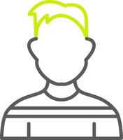 Man Line Two Color Icon vector