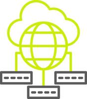 Data Sumit Line Two Color Icon vector