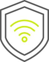 Wifi Security Line Two Color Icon vector