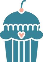 cake Glyph Two Color Icon vector