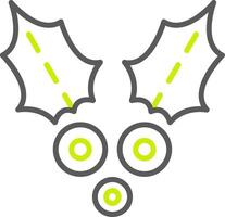 Holly Line Two Color Icon vector