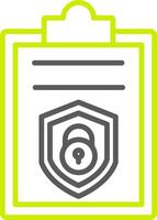 Security Report Line Two Color Icon vector