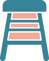 Bar Stool Glyph Two Color Icon vector