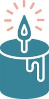 Candle Glyph Two Color Icon vector