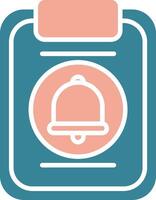 Clipboard Glyph Two Color Icon vector