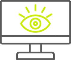 Monitoring Line Two Color Icon vector