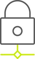 Multikey Security Line Two Color Icon vector
