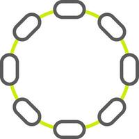 Chain Line Two Color Icon vector