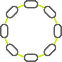 Chain Line Two Color Icon vector