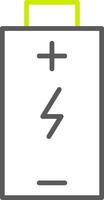 Battery Charged Line Two Color Icon vector