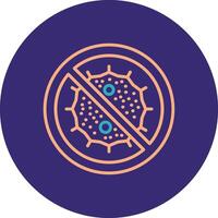 Bacteria Line Two Color Circle Icon vector