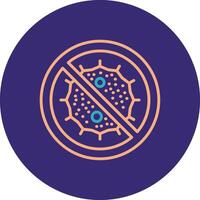 Bacteria Line Two Color Circle Icon vector