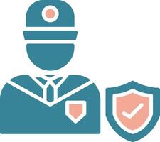 Security Official Glyph Two Color Icon vector