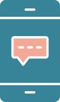 Live Chat Glyph Two Color Icon vector