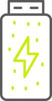 Battery Status Line Two Color Icon vector