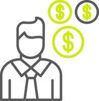 Sales Manager Line Two Color Icon vector