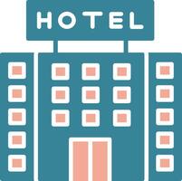 Hotel Glyph Two Color Icon vector