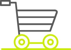 Shopping Cart Line Two Color Icon vector