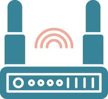 Router Glyph Two Color Icon vector